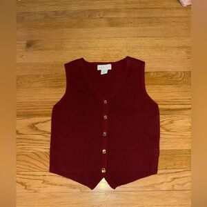 Women's Burgundy Sweater Vest